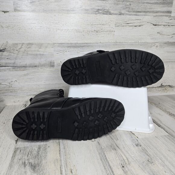 Cadillac Boots Mens 8.5 Black w/ Buckle Rare Motorcycle Biker Style 916974 - Picture 8 of 16